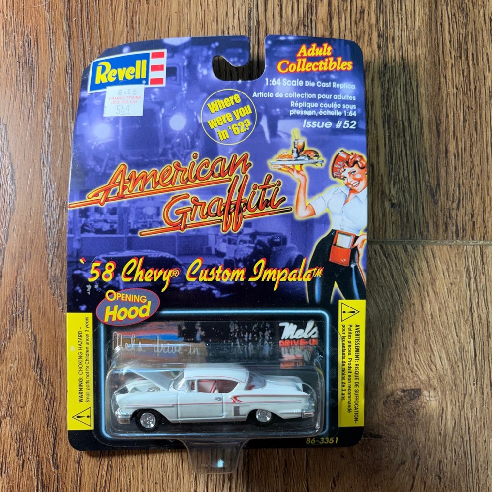 Revell 1/64 American Graffiti '58 Chevy Custom Impala with Opening Hood New